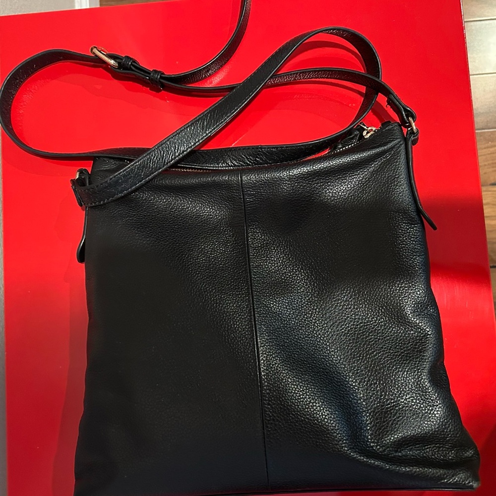 Elegant Black Leather Crossbody Bag